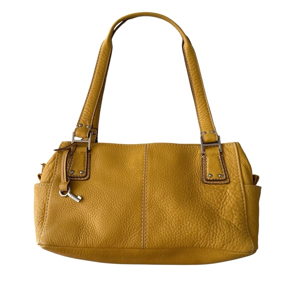 Fossil Mustard Yellow Leather Shoulder Bag